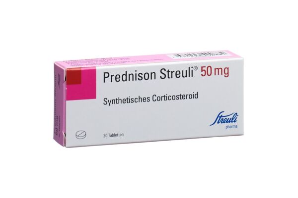 Prednison Streuli Tabl 50 mg 20 Stk