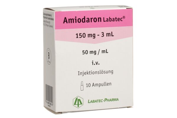 Amiodaron Labatec Inj Lös 150 mg/3ml 10 Amp 3 ml
