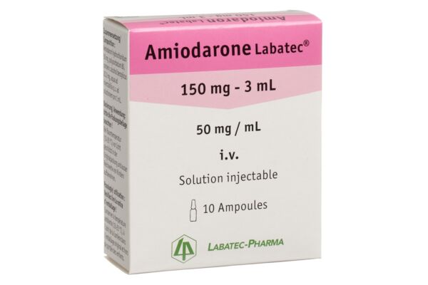 Amiodarone Labatec sol inj 150 mg/3ml 10 amp 3 ml