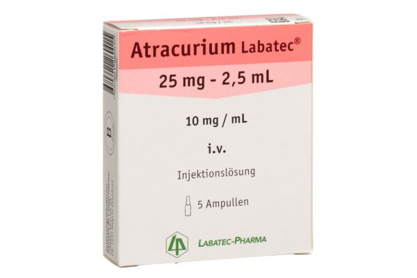 Atracurium Labatec sol inj 25 mg/2.5ml 5 amp 2.5 ml