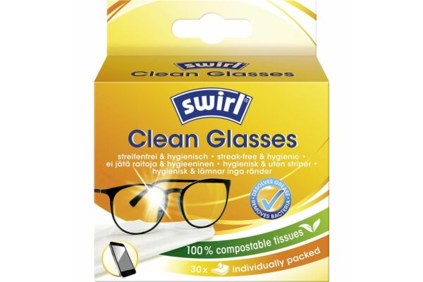 Swirl lingettes nettoyantes pour les lunettes 30 pce