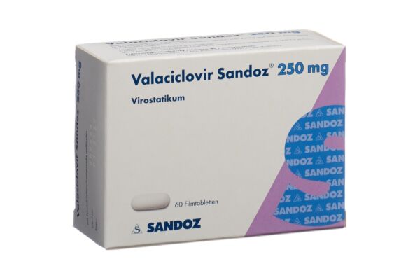 Valaciclovir Sandoz Filmtabl 250 mg 60 Stk