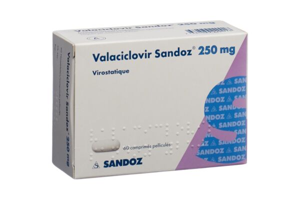 Valaciclovir Sandoz cpr pell 250 mg 60 pce