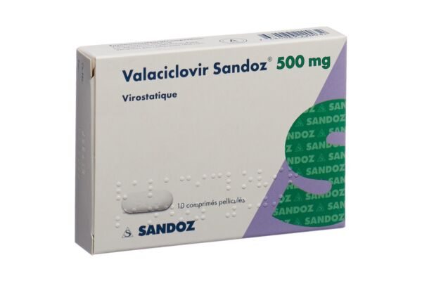 Valaciclovir Sandoz Filmtabl 500 mg 10 Stk