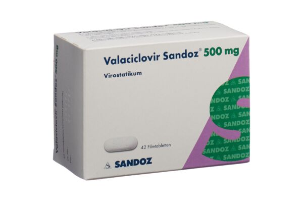 Valaciclovir Sandoz Filmtabl 500 mg 42 Stk
