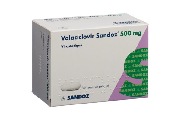 Valaciclovir Sandoz cpr pell 500 mg 90 pce