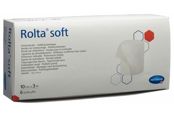 Rolta Soft Wattebinde 10cmx3m synthetisch 6 Stk