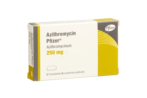 Azithromycin Pfizer cpr pell 250 mg 6 pce