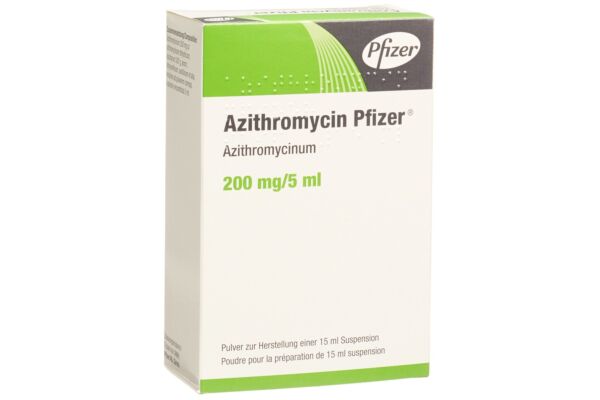 Azithromycin Pfizer pdr 200 mg/5ml pour suspension buvable fl 15 ml