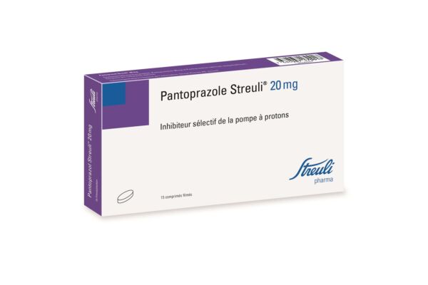 Pantoprazole Streuli cpr pell 20 mg 15 pce