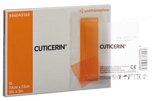 Cuticerin compresse onguent 7.5x7.5cm 10 pce