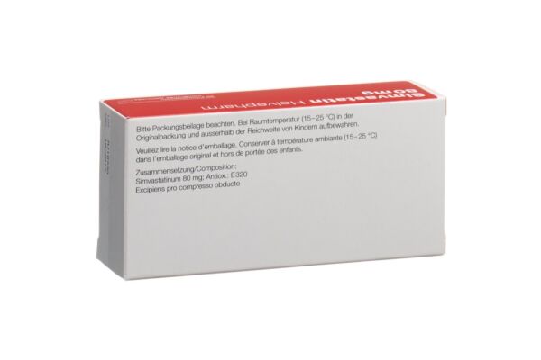 Simvastatine Helvepharm cpr pell 80 mg 30 pce
