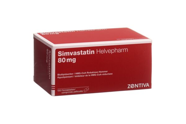 Simvastatine Helvepharm cpr pell 80 mg 100 pce