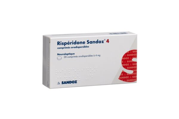 Rispéridone Sandoz cpr orodisp 4 mg 28 pce