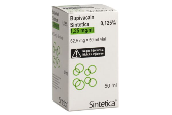 Bupivacain Sintetica sol perf 1.25 mg/ml 50ml vial