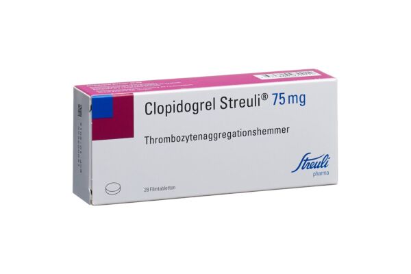 Clopidogrel Streuli cpr pell 75 mg 28 pce