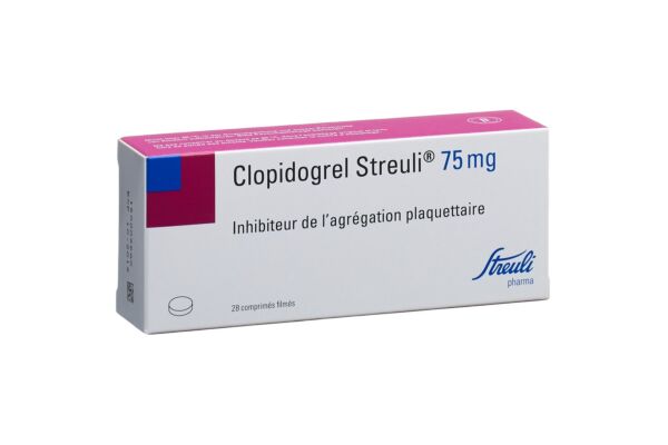Clopidogrel Streuli cpr pell 75 mg 28 pce