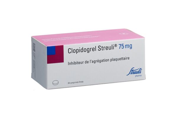 Clopidogrel Streuli cpr pell 75 mg 84 pce