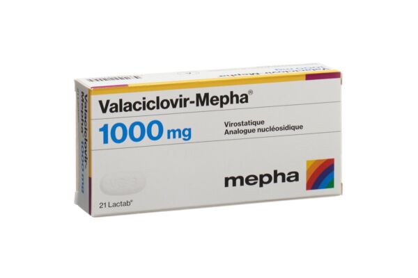 Valaciclovir-Mepha Lactab 1000 mg 21 pce