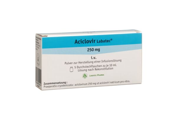 Aciclovir Labatec subst sèche 250 mg flac 5 pce