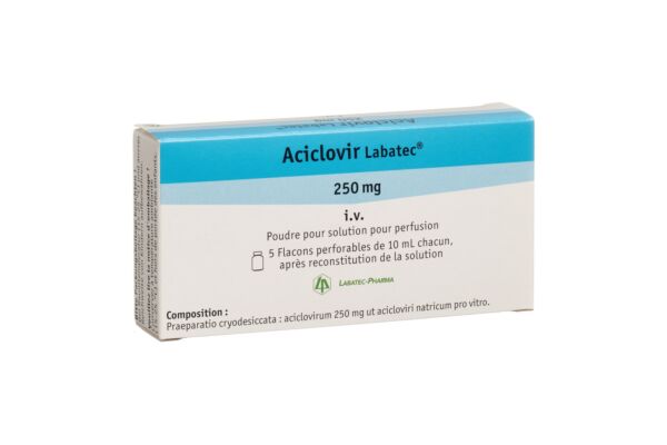 Aciclovir Labatec subst sèche 250 mg flac 5 pce