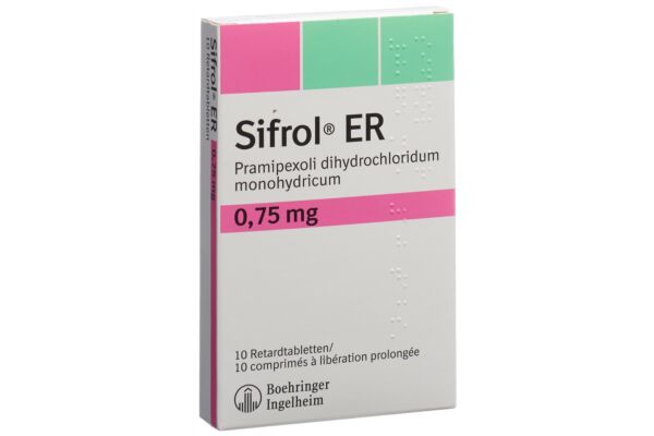 Sifrol ER cpr ret 0.75 mg 10 pce