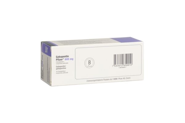 Gabapentin Pfizer cpr pell 600 mg 50 pce