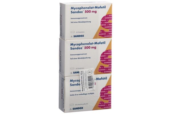 Mycophénolat-Mofétil Sandoz cpr pell 500 mg 150 pce