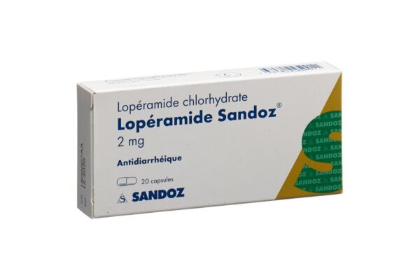 Lopéramide Sandoz caps 2 mg 20 pce
