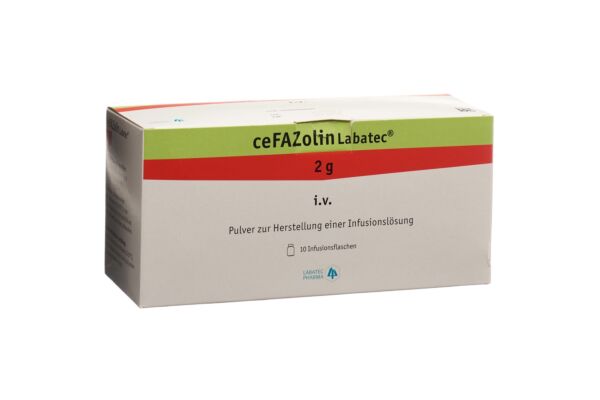 Céfazoline Labatec subst sèche 2 g flac 10 pce