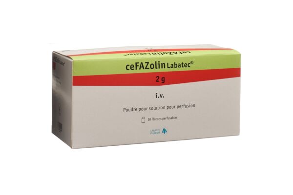 Céfazoline Labatec subst sèche 2 g flac 10 pce