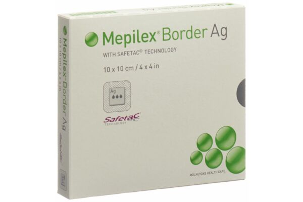 Mepilex Ag Border pansement hydrocellulaire 10x10cm 5 pce