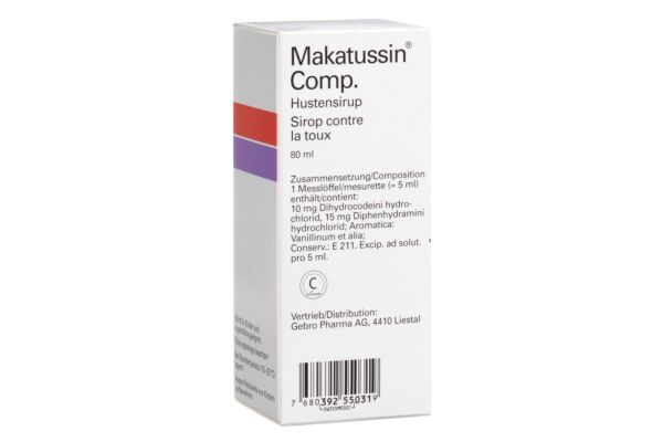 Makatussin Comp. sirop contre la toux fl 80 ml
