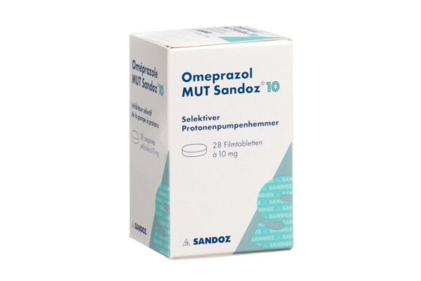 Omeprazol MUT Sandoz Filmtabl 10 mg Ds 28 Stk