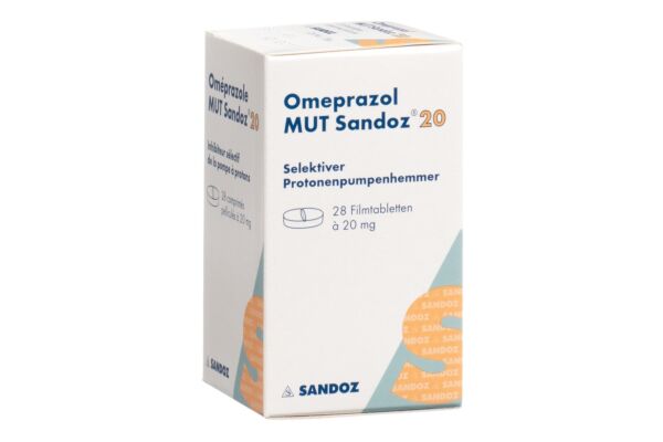 Omeprazol MUT Sandoz Filmtabl 20 mg Ds 28 Stk