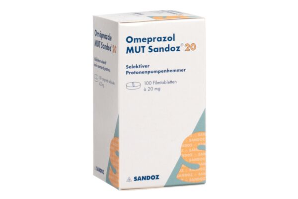 Omeprazol MUT Sandoz Filmtabl 20 mg Ds 100 Stk