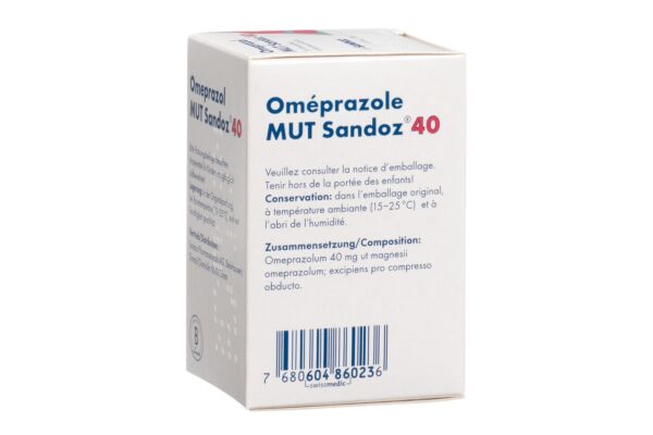 Oméprazole MUT Sandoz cpr pell 40 mg bte 28 pce