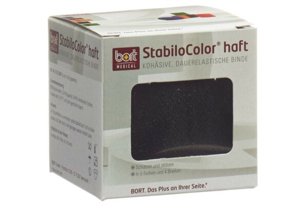 Bort Stabilo Color bande 6cmx5m cohésive noir