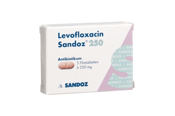 Lévofloxacine Sandoz cpr pell 250 mg 5 pce
