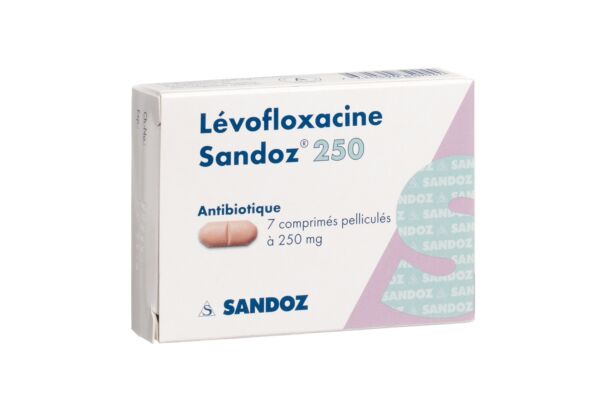 Lévofloxacine Sandoz cpr pell 250 mg 7 pce