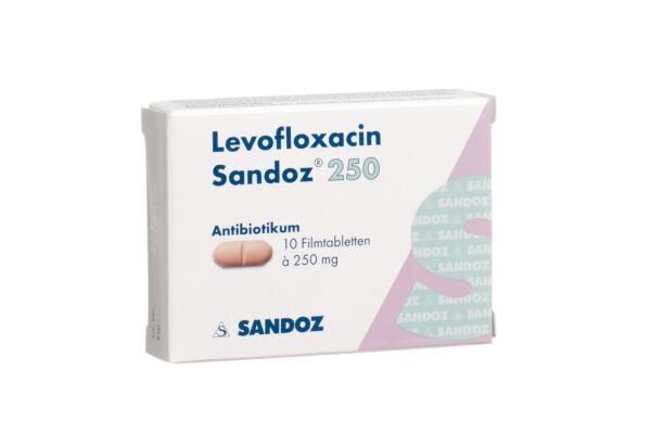 Lévofloxacine Sandoz cpr pell 250 mg 10 pce