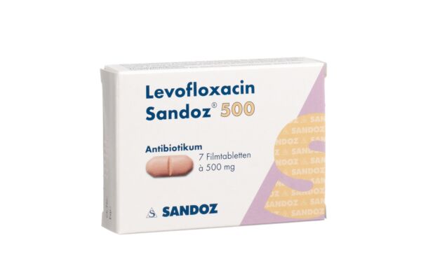 Lévofloxacine Sandoz cpr pell 500 mg 7 pce