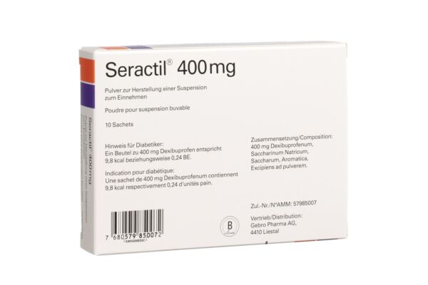 Seractil pdr 400 mg sach 10 pce