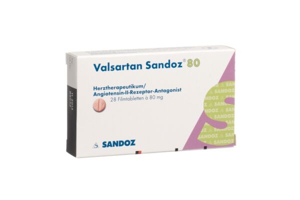 Valsartan Sandoz Filmtabl 80 mg 28 Stk