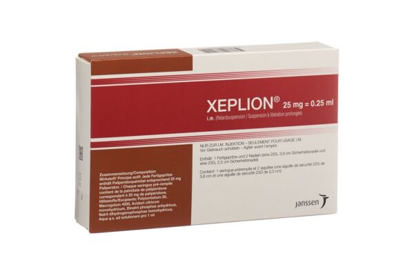 Xeplion susp inj 25 mg/0.25ml ser pré 0.25 ml