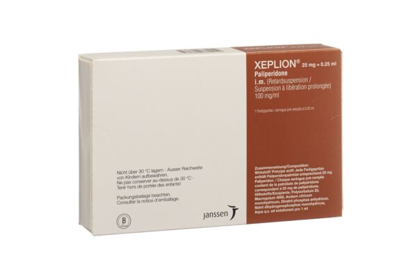 Xeplion Inj Susp 25 mg/0.25ml Fertspr 0.25 ml