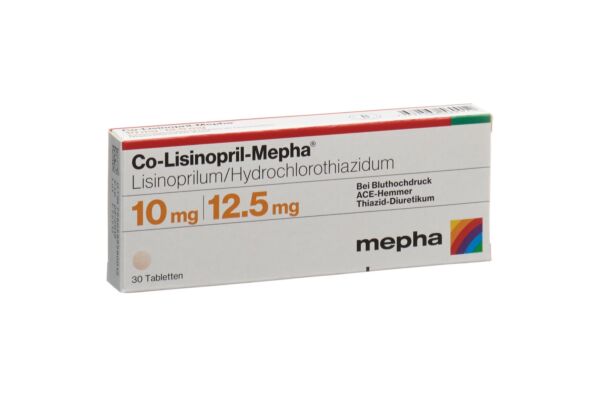 Co-Lisinopril-Mepha Tabl 10/12.5 30 Stk