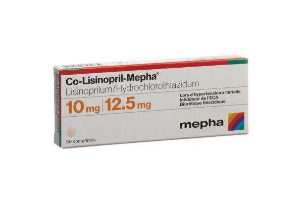 Co-Lisinopril-Mepha Tabl 10/12.5 30 Stk