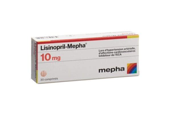 Lisinopril-Mepha Tabl 10 mg 30 Stk