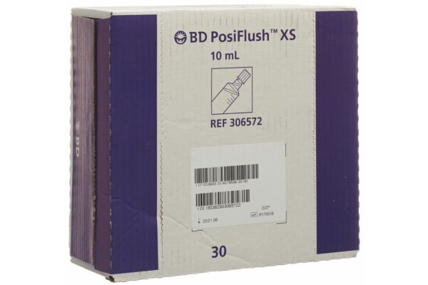 BD PosiFlush XS système de rinçage NaCl 0.9% 30 ser pré 10 ml